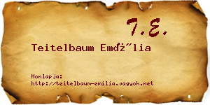 Teitelbaum Emília névjegykártya